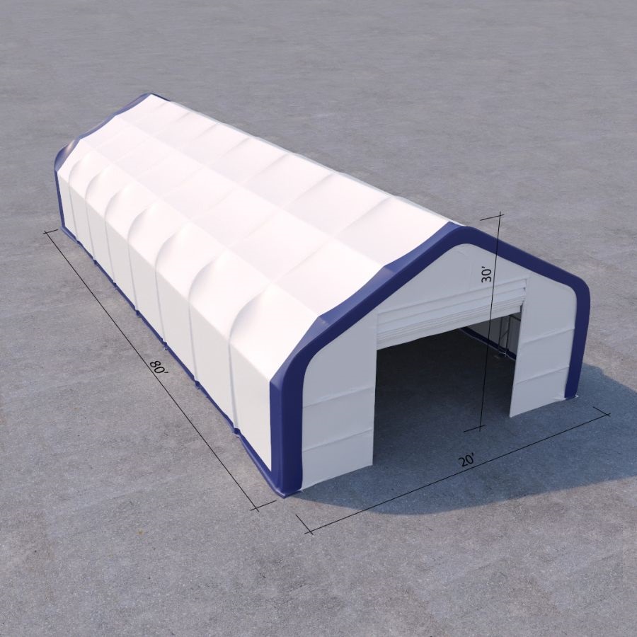 Dual Truss Storage Shelter (30&prime; x 80&prime; x 20&prime;) - Tupcan Pty Ltd