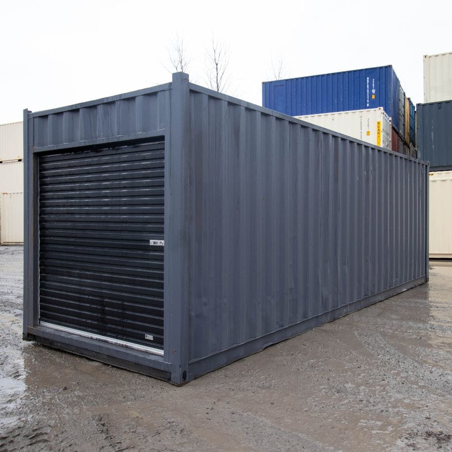 25&prime; Cut-Down Shipping Container w/Roll-Up Door - Tupcan Pty Ltd