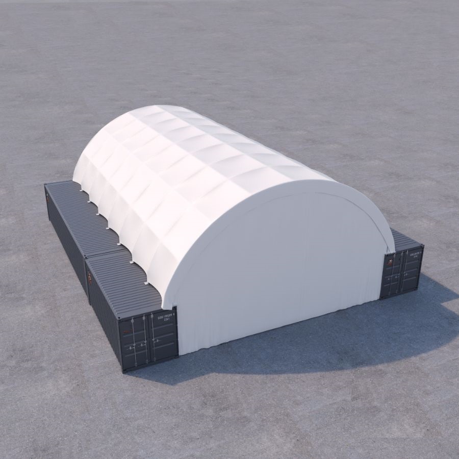 40&rsquo; x 60&rsquo; Container Shelter - Tupcan Pty Ltd