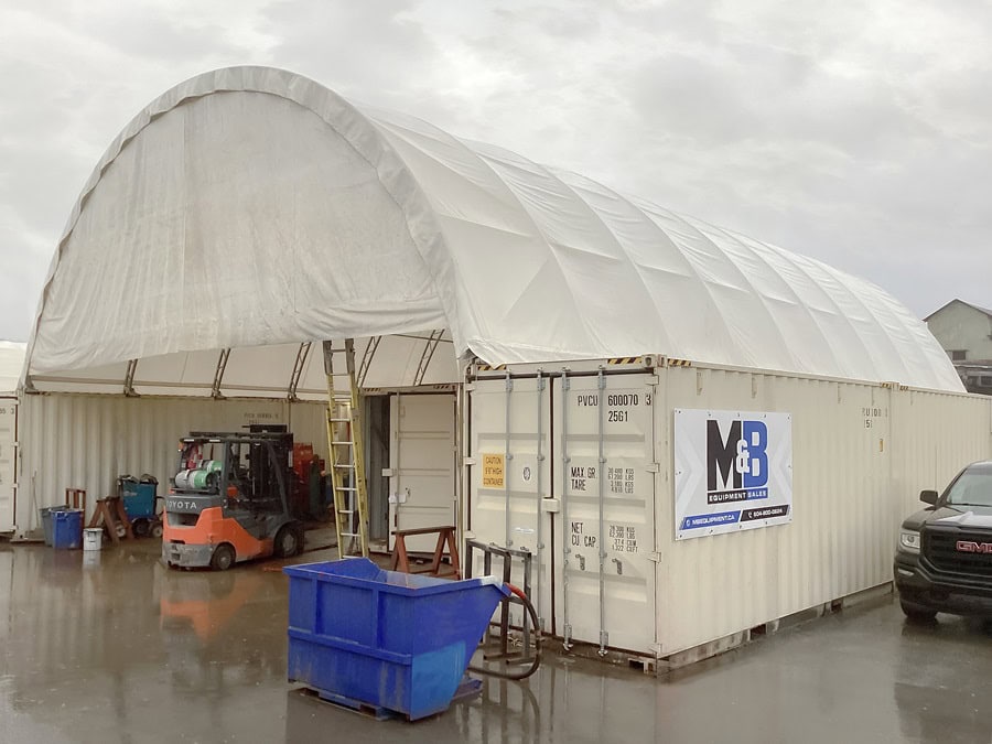 40&rsquo; x 60&rsquo; Container Shelter - Tupcan Pty Ltd