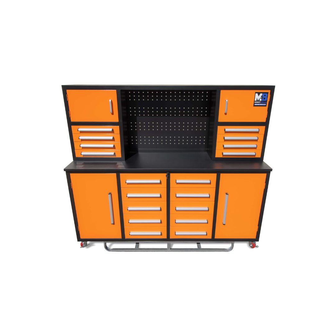 M&B | 7&rsquo; Workbench Cabinet with 18 Drawers - Tupcan Pty Ltd