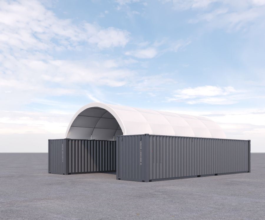 20&prime; x 40&prime; Fabric Container Shelter - Tupcan Pty Ltd