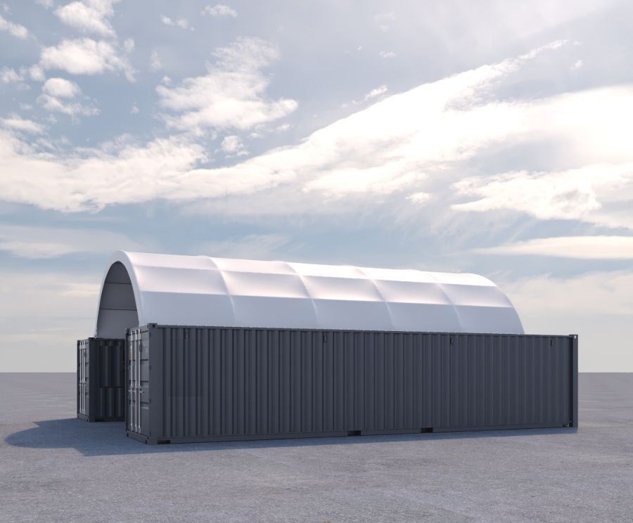 20&prime; x 40&prime; Fabric Container Shelter - Tupcan Pty Ltd
