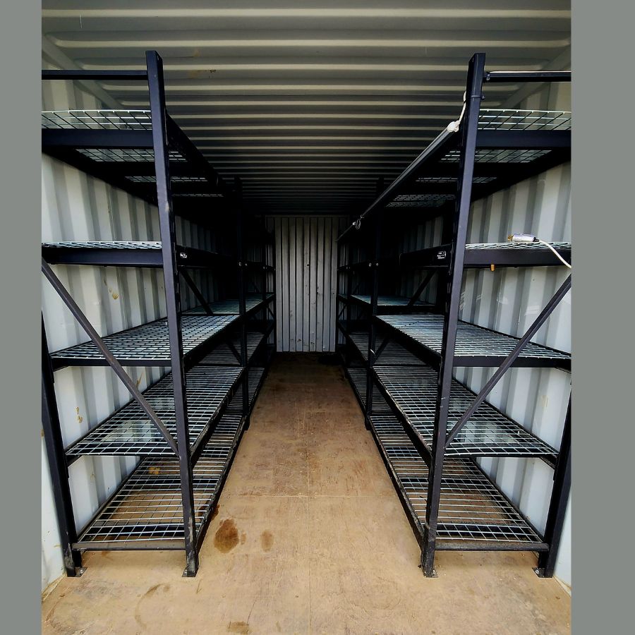 20&rsquo; New (1-Trip) Container w/ Shelving on BOTH sides - Tupcan Pty Ltd